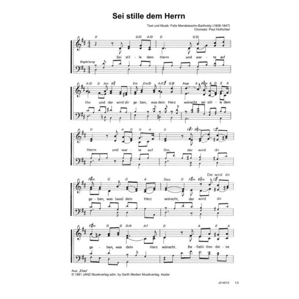 Produktbild - Sei stille dem Herrn