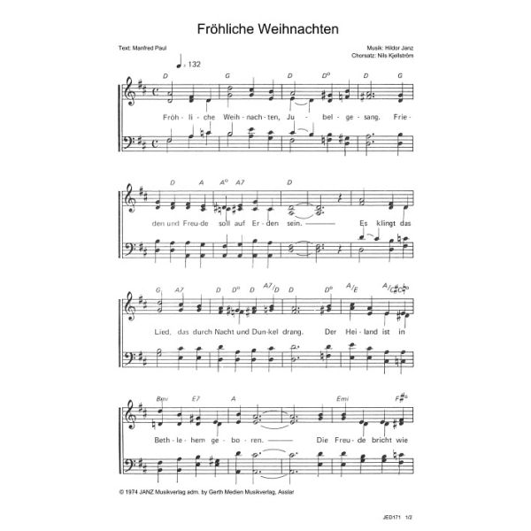 Produktbild des Artikels Fröhliche Weihnachten (Noten - Download)