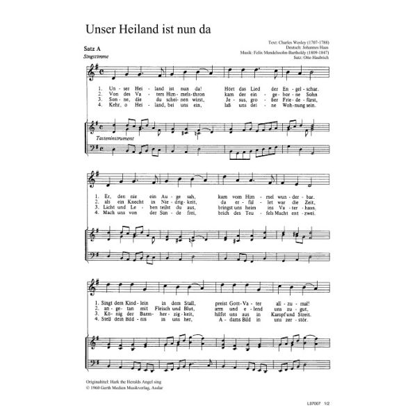 Produktbild - Unser Heiland ist nun da / Hark the Heralds Angel sing