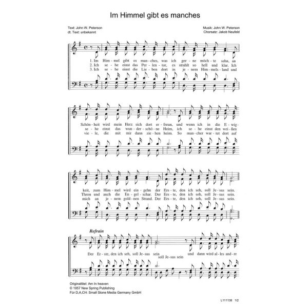 Produktbild des Artikels Im Himmel gibt es manches / Am I In Heaven (Noten - Download)