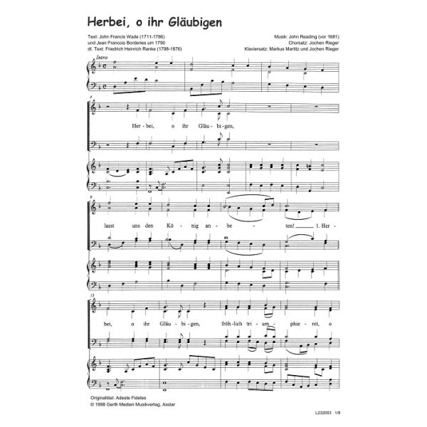 Produktbild - Herbei, o ihr Gläubigen / Adeste Fideles
