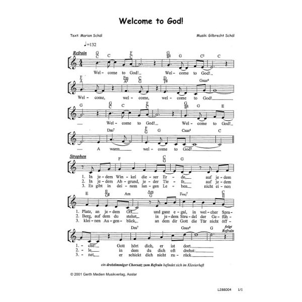 Produktbild des Artikels Welcome to God! (Noten - Download)