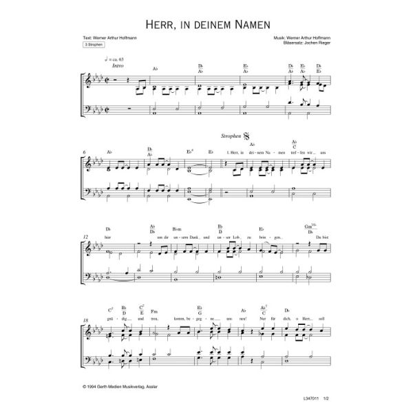 Produktbild des Artikels Herr, in deinem Namen (Noten - Download)