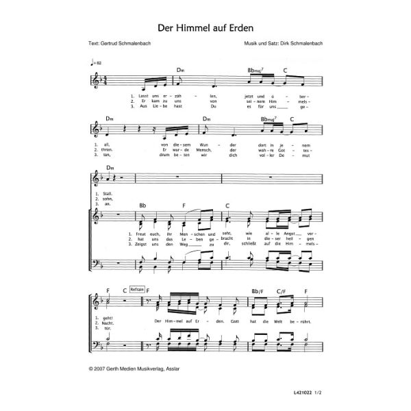 Produktbild des Artikels Der Himmel auf Erden (Noten - Download)