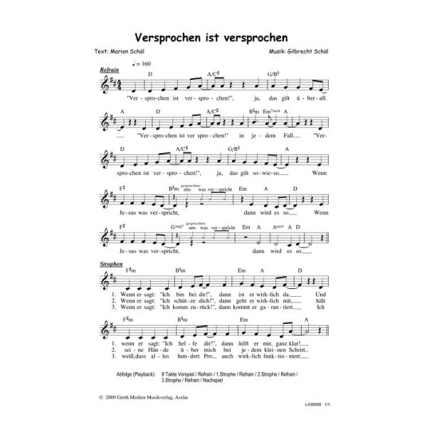 Produktbild des Artikels Versprochen ist versprochen (Noten - Download)