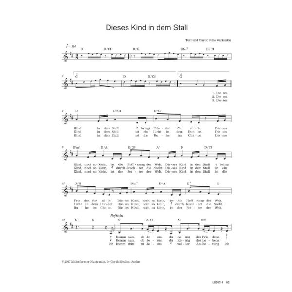 Produktbild des Artikels Dieses Kind in dem Stall (Noten - Download)