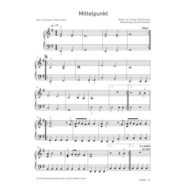 Produktbild des Artikels Mittelpunkt (Noten - Download)