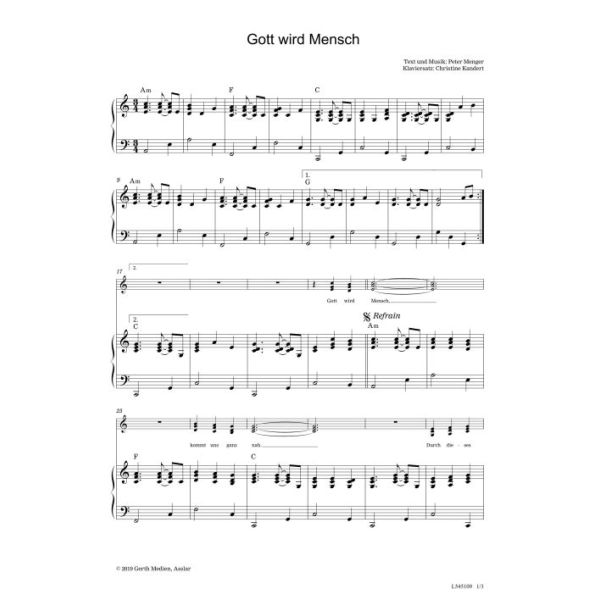 Produktbild des Artikels Gott wird Mensch (Noten - Download)