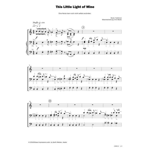 Produktbild des Artikels This Little Light of Mine (Noten - Download)
