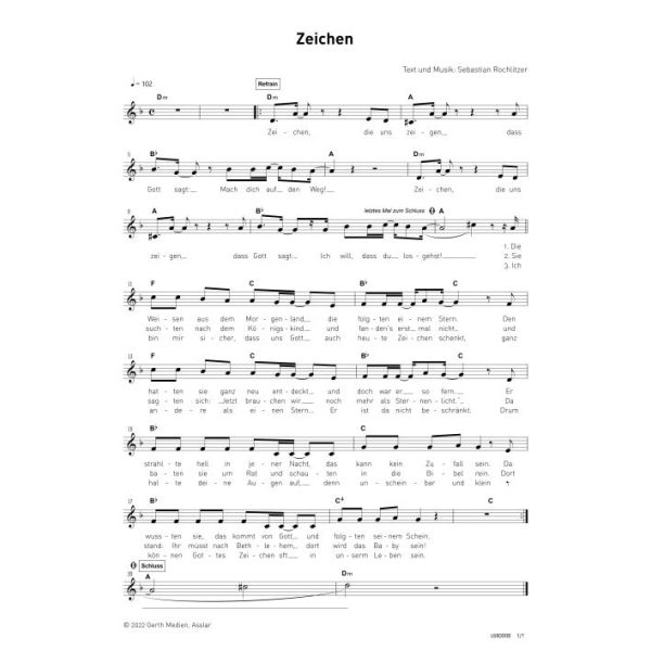 Produktbild des Artikels Zeichen (Noten - Download)