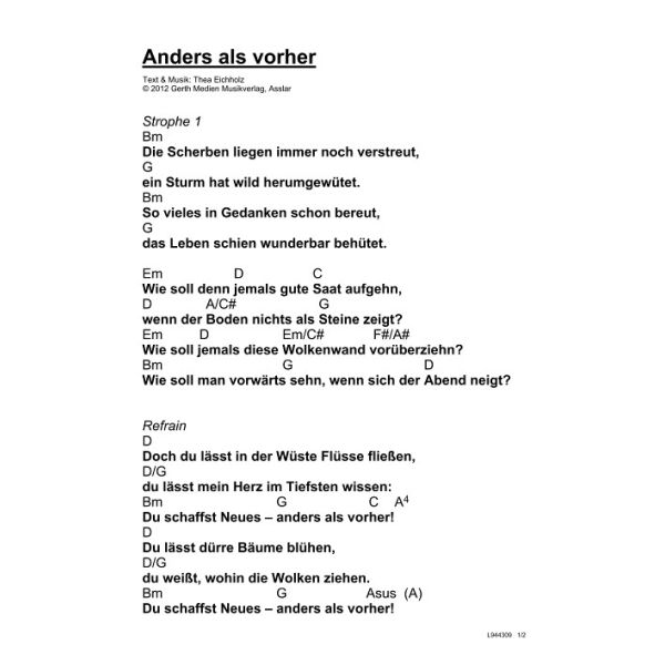 Anders als vorher