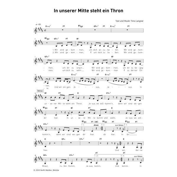 Produktbild - In unserer Mitte steht ein Thron