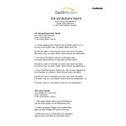 Produktbild des Artikels Noten - Download, Die sonderbare Nacht (Liedtexte)