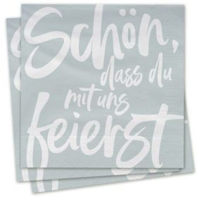 Produktbild des Artikels  Servietten - Schön, dass du mit uns feierst (türkis)