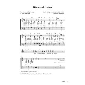 Produktbild des Artikels Noten - Download Nimm mein Leben / Take my life and let it be