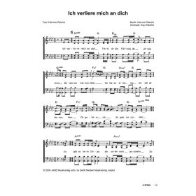 Produktbild des Artikels Noten - Download Ich verliere mich an dich