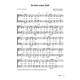 Produktbild des Artikels Noten - Download Du bist unser Gott