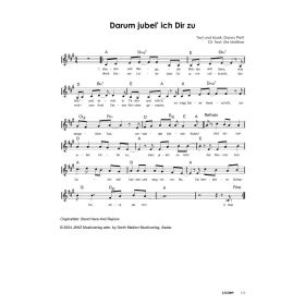 Produktbild des Artikels Darum jubel' ich Dir zu / Stand Here And Rejoice (Noten - Download)