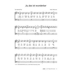 Produktbild des Artikels Ja, das ist wunderbar (Noten - Download)