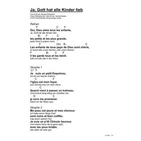 Produktbild des Artikels Oui, Dieu aime tous les enfants / Ja, Gott hat alle Kinder lieb (Noten - Download)