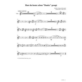 Produktbild des Artikels Hast du heute schon danke gesagt (Oboe) (Noten - Download)