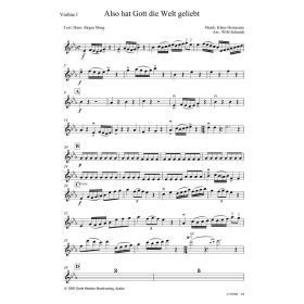 Produktbild des Artikels Noten - Download Also hat Gott die Welt geliebt (Violine I)