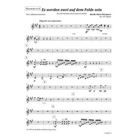 Produktbild des Artikels Noten - Download Es werden zwei auf dem Felde sein (Klarinette in B)