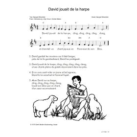 David jouait de la harpe / David spielte auf der Harfe