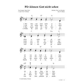 Produktbild des Artikels Noten - Download Wir können Gott nicht sehen