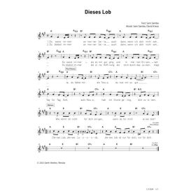 Produktbild des Artikels Noten - Download Dieses Lob