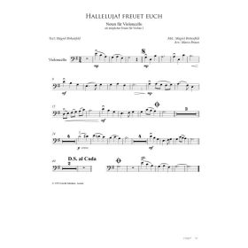 Produktbild des Artikels Noten - Download Halleluja! Freuet euch (Violoncello)