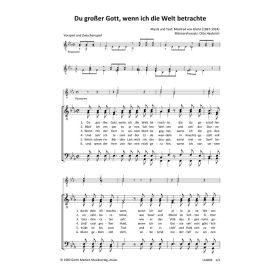 Produktbild des Artikels Noten - Download Du großer Gott, wenn ich die Welt betrachte