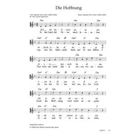 Produktbild des Artikels Die Hoffnung / Hatikva (Noten - Download)