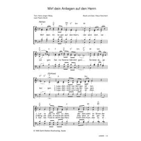 Produktbild des Artikels Noten - Download Wirf dein Anliegen auf den Herrn