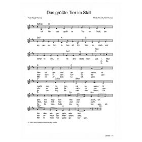 Produktbild des Artikels Das größte Tier im Stall (Noten - Download)