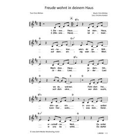 Produktbild des Artikels Noten - Download Freude wohnt in deinem Haus