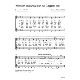 Produktbild des Artikels Noten - Download Wenn ich das Kreuz dort auf Golgatha seh / When I Survey the Wondrous Cross