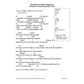 Produktbild des Artikels Um dich zu ehren singe ich (Noten - Download)
