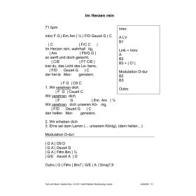 Produktbild des Artikels Im Herzen rein (Noten - Download)