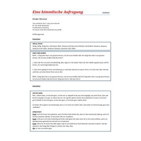 Produktbild des Artikels Noten - Download Eine himmlische Aufregung (Liedtexte)