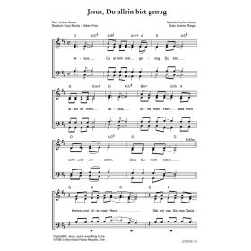 Produktbild des Artikels Noten - Download Jesus, du allein bist genug / Jesus, you're everything to me