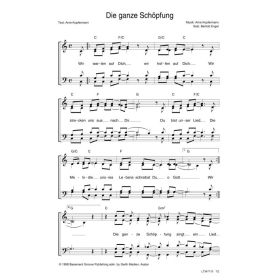 Produktbild des Artikels Noten - Download Die ganze Schöpfung