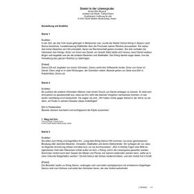 Produktbild des Artikels Noten - Download Daniel in der Löwengrube (Szenen mit Erzählertext)