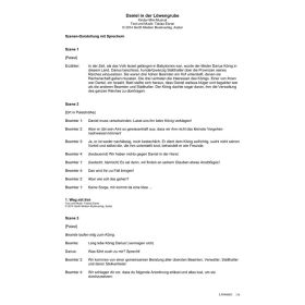 Produktbild des Artikels Noten - Download Daniel in der Löwengrube (Szenentexte)