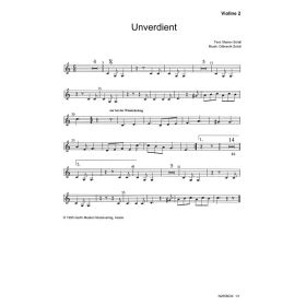 Produktbild des Artikels Unverdient (Violine 2) (Noten - Download)