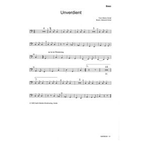 Produktbild des Artikels Unverdient (Bass) (Noten - Download)