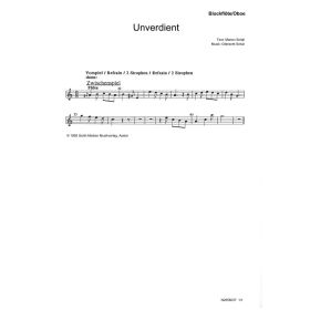 Produktbild des Artikels Unverdient (Blockflöte/Oboe) (Noten - Download)
