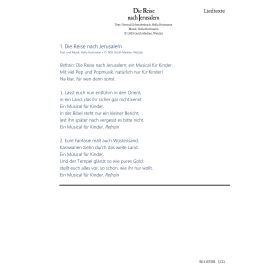 Produktbild des Artikels Noten - Download Die Reise nach Jerusalem (Liedtexte)