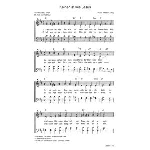 Produktbild des Artikels Keiner ist wie Jesus / The Song Of The Soul Set Free (Noten - Download)