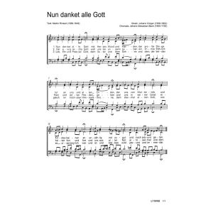 Produktbild des Artikels Nun danket alle Gott (Noten - Download)